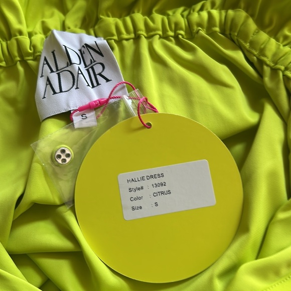 Alden Adair Hallie Ruffle Dress in Citrus Size Small NWT - Picture 11 of 12